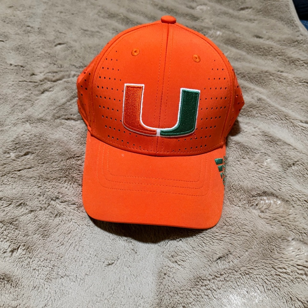 Adidas Men’s Miami Hurricanes Superlite Aeroredy Adjustable Hat